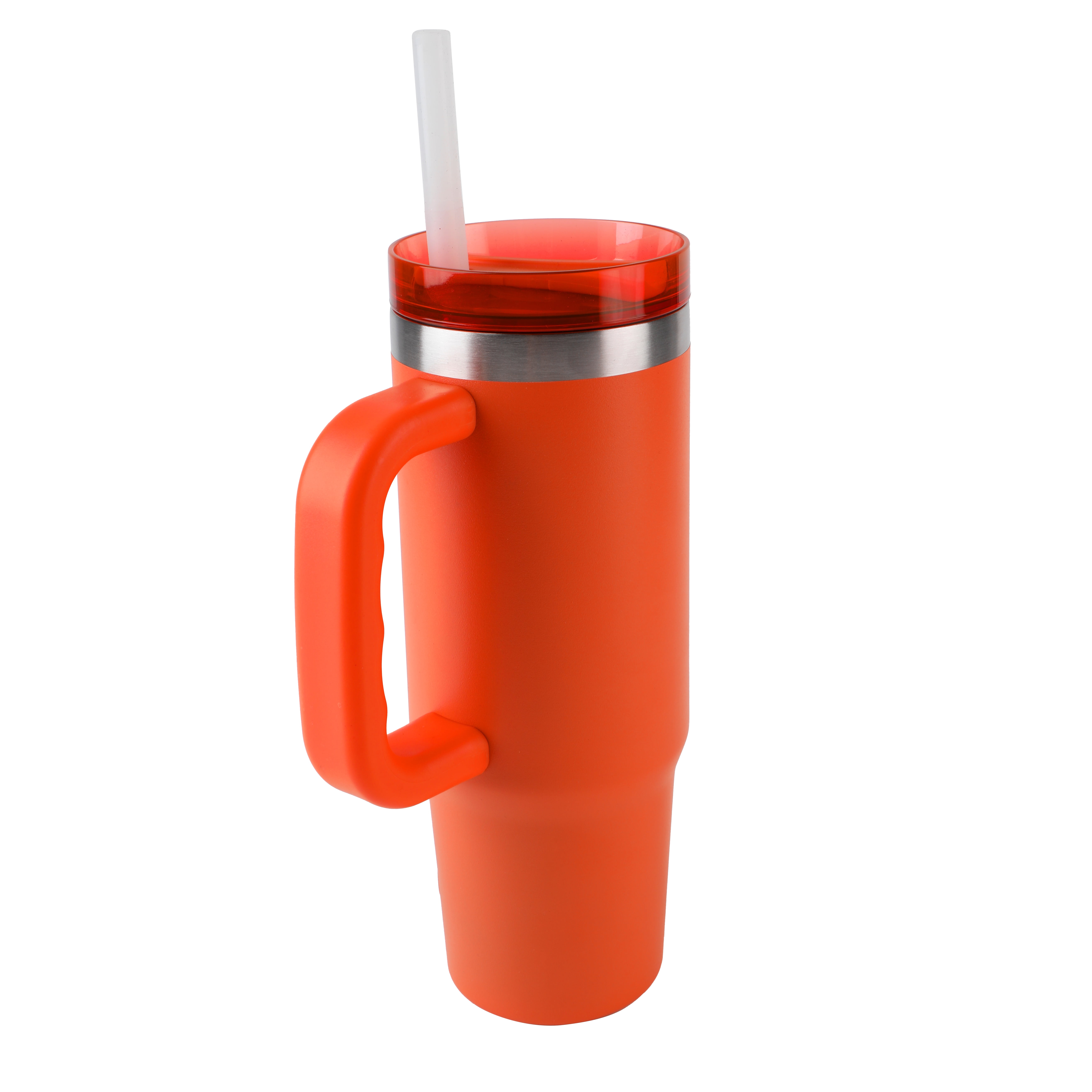 Ozark Trail 30 oz Stainless Steel Insulated Tumbler with Handle, Orange