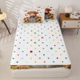 thumbnail image 4 of jejeloiu Highland Cow Sunflower Zipper Twin Comforter Sets with Fitted Sheet and 2 Pillowcases Kids,Floral Farm Print Zipper Bedding Set,Reversible,4 Pieces, 4 of 7