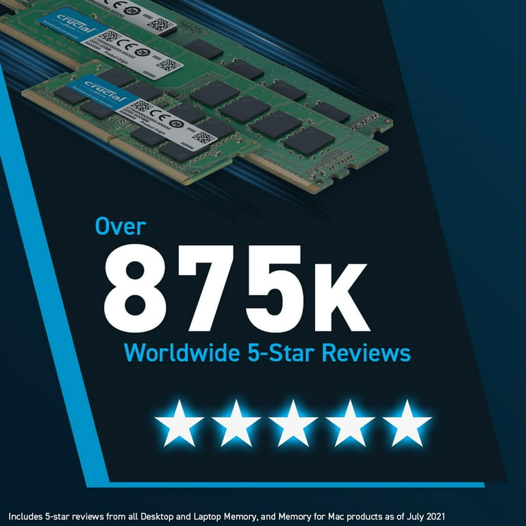 Crucial 32GB RAM Stick (2 x 16GB) DDR5 4800 (PC4 38400) 262
