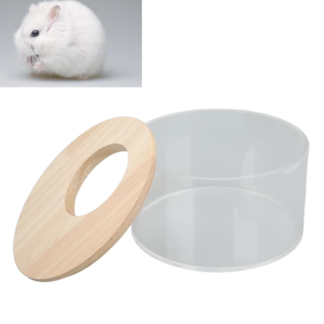 Bañera De Para Hámster, Caja De Para Mascotas De Forma Redonda Pequeña, Baño De Acrílico Transparente