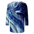 thumbnail image 3 of Blouses pour Femmes T-Shirt Imprimé Manches 3/4 Blouse Col Rond Décontracté, Blouses pour Femmes T-Shirts pour Femmes, Blouses pour Femmes Décontractées, 3 of 5