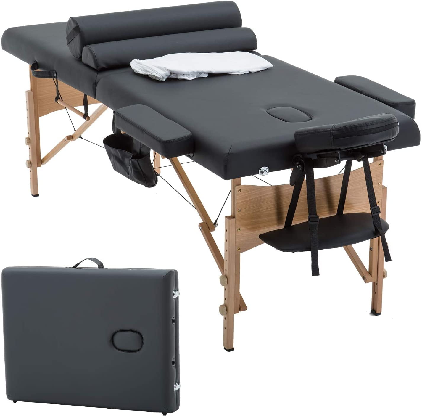 Instruere Relativitetsteori gen BestMassage 75" L Massage Table Portable Facial SPA Bed W/Sheet+Cradle  Cover+2 Bolster+Hanger - Walmart.com