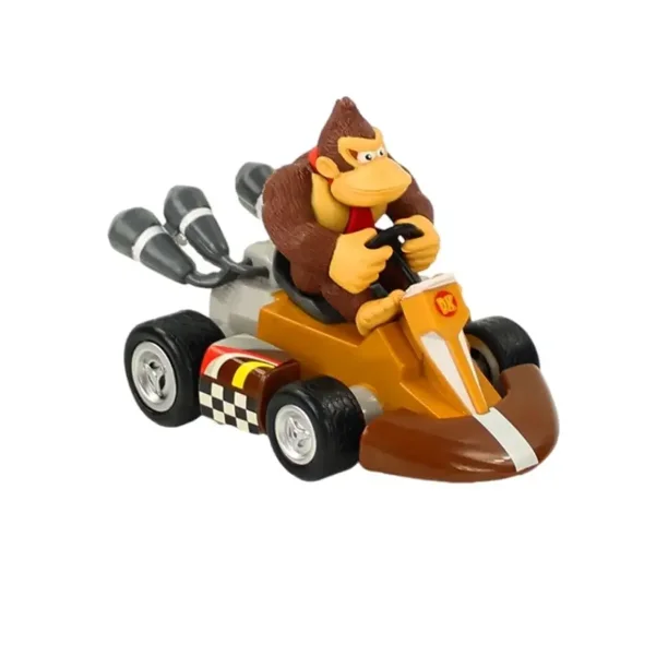 Figura de acción de Super Mary, Karting, Mario Bros, Luigi, Yoshi, Donkey Kong, coche de tracción trasera de 8 cm, regalo para niños