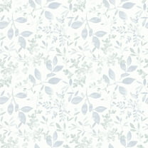 3122-11112 Tinker Light Blue Woodland Botanical Wallpaper with Painted Leafy Branches in Light Blue Off White Colors Farmhouse Style Prepasted Acrylic Coated Paper