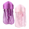 thumbnail image 3 of 2pcs Mens Soft Sedoso Durag Headwrap Bufanda Bandana Turbante Beanie Pirate Rosa + Morado, 3 of 5