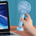 thumbnail image 2 of Fiudx Ventilador de Mano, Recargable Por Usb, Mini Ventilador de Escritorio con Potente Flujo de Aire, Diseño Compacto y Elegante, Modelo Nube, Ideal para Uso En Interiores y Exteriores, Ideal para D, 2 of 6