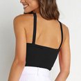 thumbnail image 4 of Camisetas sin mangas cruzadas sin mangas con cuello Halter para mujer, camisetas sin mangas informales con hombros descubiertos y espalda descubierta, camisetas sin mangas de punto acanalado para, 4 of 6
