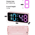 thumbnail image 4 of Super Loud Alarm Clock for Heavy Sleepers, Digital LED Clock with RGB Colorful Changing, Small Digital Clock for Kids Bedroom Bedside Nightstand, Desk Clock with Large Number, 4 of 7