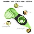 thumbnail image 4 of 3-in-1 Avocado Slicer Peeler Pitter Tool, Kitchen Gadget for Guacamole, Fruit Preparation, Compact Non-Slip Design, Easy Slicing, Scooping, Family Meals, Breakfast, Picnic, 4 of 6