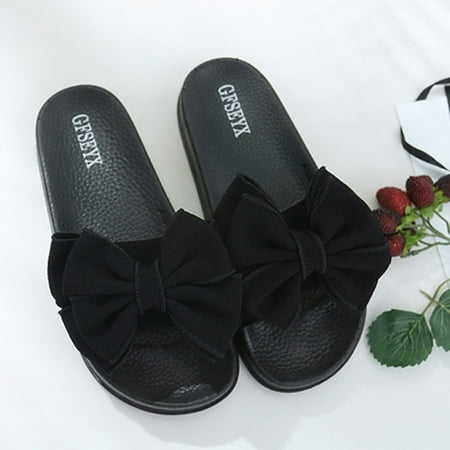 

Women Slipper Summer Bow Knot Slipper Fashion Casual Home Slippers Beach Shoes