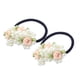 thumbnail image 1 of EeaseMX 2 lazos elásticos para el pelo con perlas y flores, accesorios para el cabello para mujeres y niñas., 1 of 8