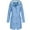 Sky Blue, variant on Women's Waterproof Raincoat, Long Hiking Jacket, Outdoor Windbreaker, Plus Size Jacket, Trekking Raincoat, Casual Wear, Windproof Coat Pink XXL