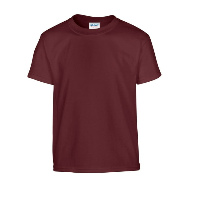 Gildan T-Shirt Lourd en Coton Uni pour Garçons/filles