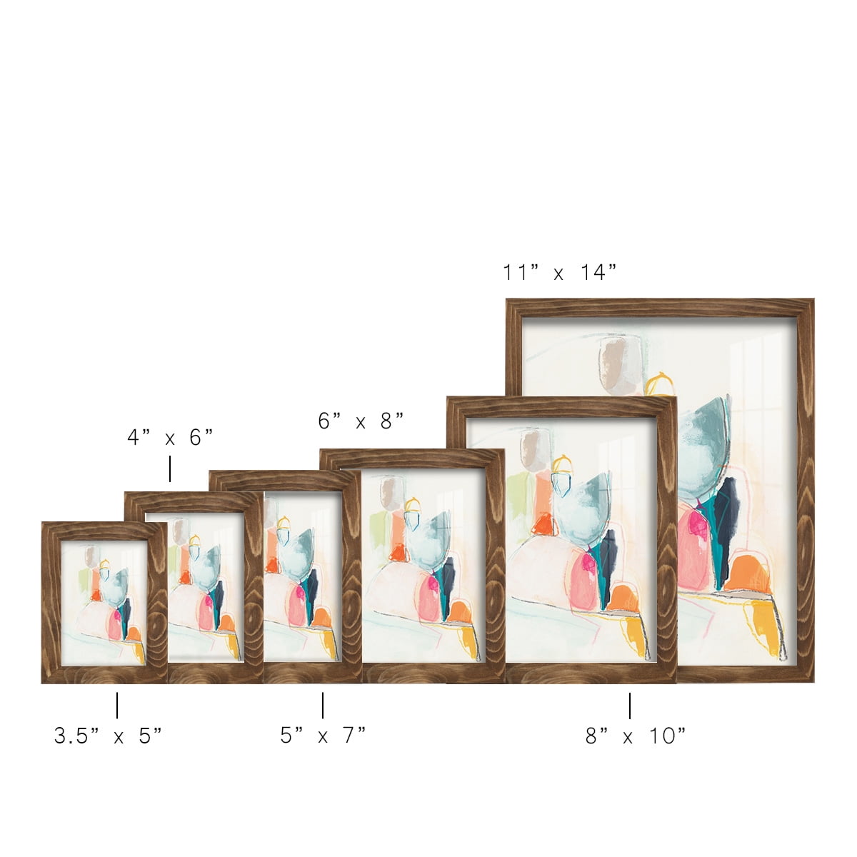Factotum I -Framed Print w/glass-Walnut