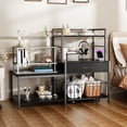 thumbnail image 7 of 3D Printer Stand with Storage Drawer and Rolling Filament Basket, Industrial Printer Table with Open Shelves and Hooks, Sturdy Metal Workstation for 3D Printing Tools and Accessories, Black, 7 of 7