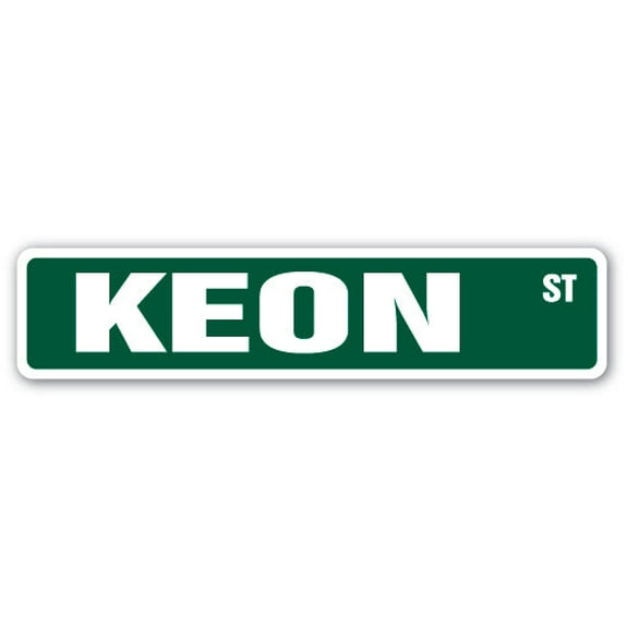 KEON Street Sign Childrens Name Room Sign | Indoor/Outdoor |  24" Wide