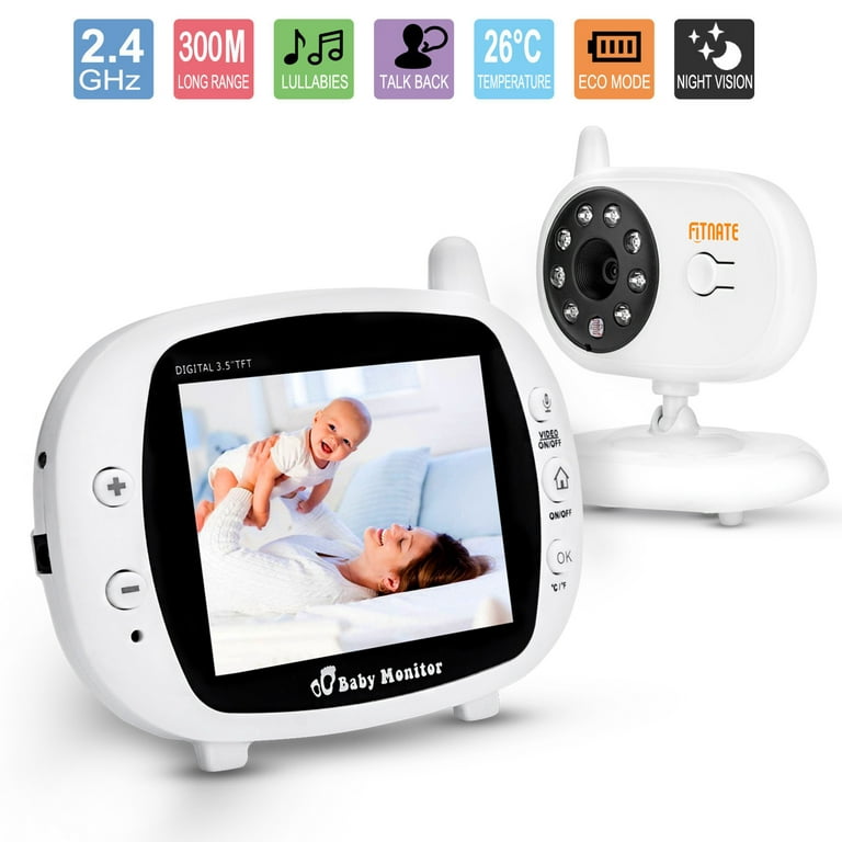 Fitnate 3.5 Audio Video Baby Monitor, Night Vision Safety Viewer