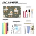 thumbnail image 4 of Hirioo Mallard Ducks Wild Birds for Paper Reusable Cosmetic Bag Zipper Encouragement Travel Pouch Toiletry Bag for Women Girls, 4 of 7