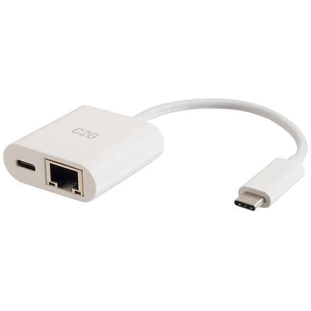 UPC: 0757120297482 | C2g Usb C Ethernet Adapter With Power – White
