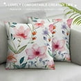 thumbnail image 3 of Creowell Spring Pink Floral Pillow Covers Summer Flowers Throw Cushion Cases for Couch Home Decor, 3 of 5