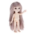 thumbnail image 3 of 13 articudo articudo móvil desnudo articuda cuerpo de muñeca con peluca de cabellero accesorio de piezas de bricoje 16cm con flequillo Yotijar BJD Doll Body, 3 of 9