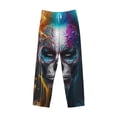 thumbnail image 6 of Daiia Modern Abstract Colorful Skull Men's Sleep Pant with Pockets and Drawstring,Pajama Pants-X-Large, 6 of 9