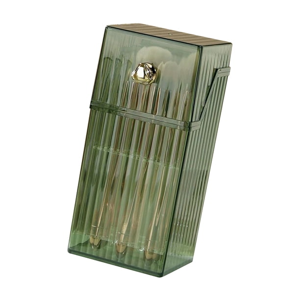 Caja de almacenamiento para brochas de maquillaje Jadeshay con tapa organizador de maquillaje Plástico