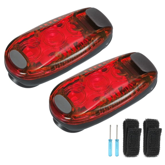 Uxcell LED Safety Light, 2 Pack Bicycle Tail Light Running Lights, Red