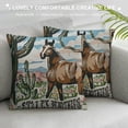 thumbnail image 3 of PHYHOO Retro Rustic Country Bull Skull Decorative Throw Pillow Case for Home Bedroom Room Dorm Decor,Gift for Teen White, 3 of 5