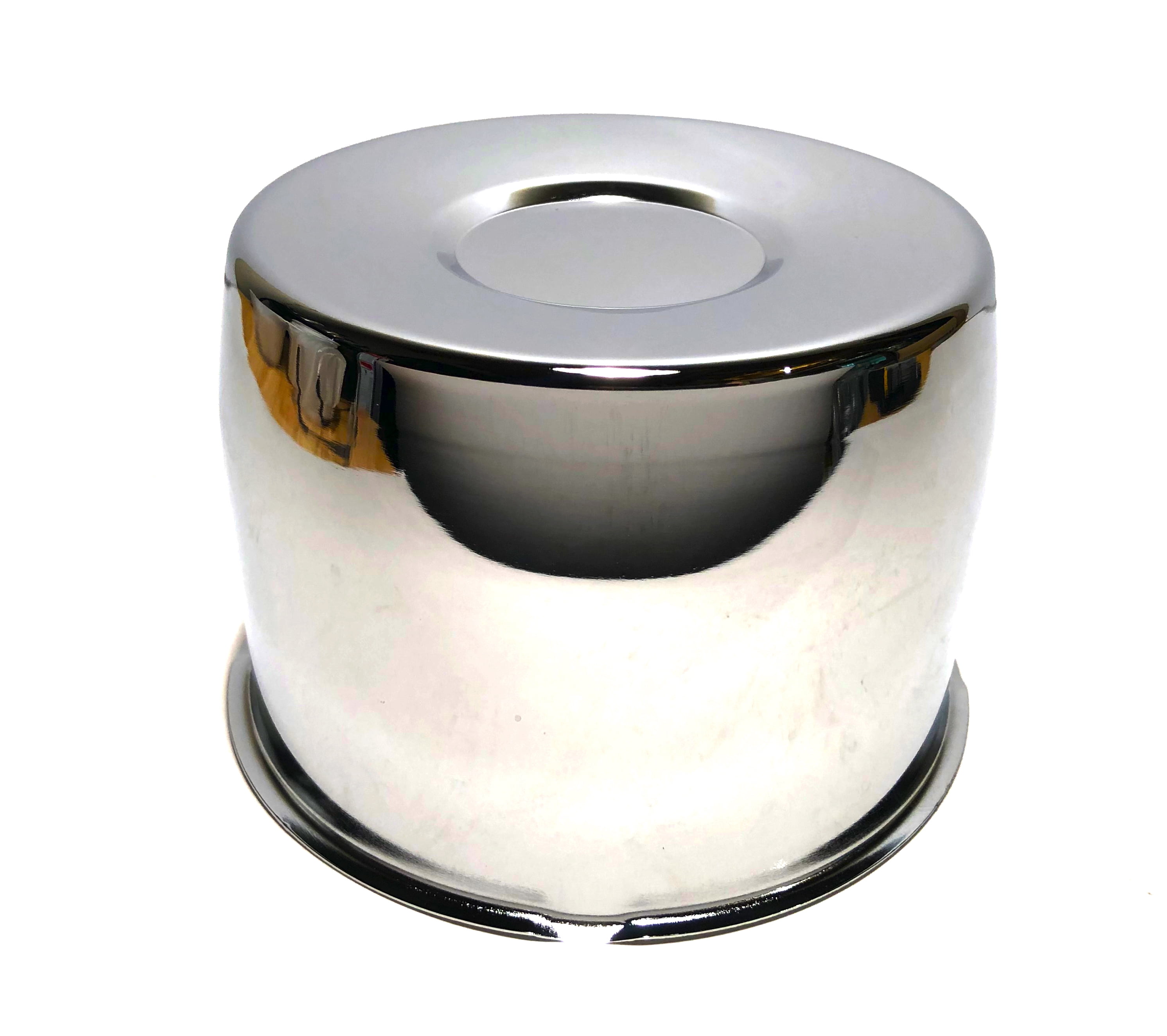 Chrome Push Through Short 3.5 Tall Center Cap For 5.15 Center Bore