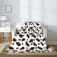 thumbnail image 2 of Throw Blanket for Couch Sofa and Bed - Dark Brown Chocolate Print Super Soft Cozy Funny Plush Throw Blanket, Lightweight Fuzzy Comfy Warm Flannel Blanket & Throws for All Season 50"x40", 2 of 5