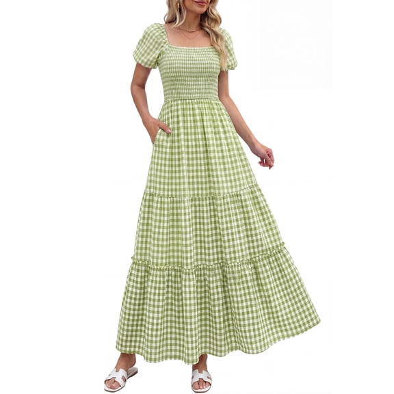 Women’s Pretty Garden SHORT SLEEVE MINI CAP DRESS - PUFF SLEEVE DRESS