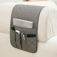 thumbnail image 3 of TaTaai 4Pcs Sofa Armrest Organize Remote Holder Bedside Caddy Organizer With 5 Pockets, Non - Slip Couch Remote Control Holder Couch Armchair Caddy Accessories, 3 of 5