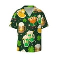 thumbnail image 5 of Picia St Patrick's Day10 Men's Linen Shirts Short Sleeve Cuban Beach Shirts Casual Shirts Button Down Shirt for Men Beach Summer Wedding Shirt-4X-Large, 5 of 7