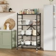 thumbnail image 2 of TBKLEY 4-Tier Folding Metal Shelving Unit, Heavy-Duty Storage Rack, Black, 2 of 9