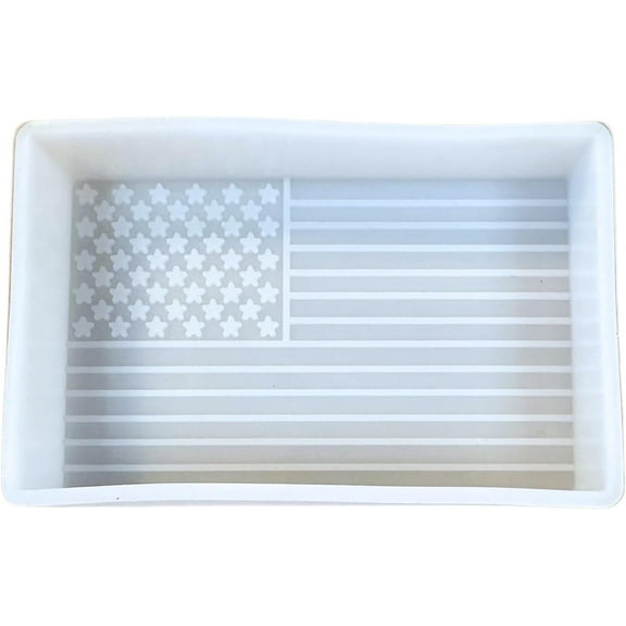 American Flag Freshie Silicone Mold 3 x 4.5 x 0.8 Patriotic USA 4th of July Scented Aroma Beads Supplies Resin, Car Candles, Soap Oven Safe Bake Heat Resistant to 400 F