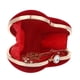 thumbnail image 5 of Bolso de mano rojo con correa desmontable en corazón de bolso de noche bolso de mano para boda, graduación, novia, r, r Yuyangstore Embrague del bolso, 5 of 8