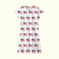 thumbnail image 4 of Independence Day Outfit for Toddler Girl American Flag Dress 4th of July Patriotic Clothes Red, White, and Blue, 4 of 5