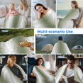 thumbnail image 5 of Green White Ombre Cooling Blanket,Lightweight Breathable Summer Throw Blanket with Double Sided Cold Effect,Country Pastoral Gradient Minimalist Picnic Blankets Bed Sheet for Hot Sleepers 40"x60", 5 of 8