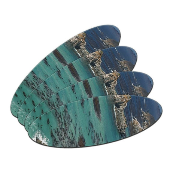 Big Sur CA - Ocean Pacific Shore Double-Sided Oval Nail File Emery Board 4 Pack