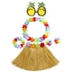 thumbnail image 3 of Falda de Hierba Hawaiana para Niñas Collar Novedad Vestido de Mujer Falda Corta de 30 cm Gafas de Sol de Piña para Decoraciones de Rendimiento de Bail color pajizo, 3 of 8