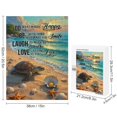 thumbnail image 2 of 500 Piece Puzzle for Adults – Turtle on the Beach with Motivational Quote – Premium Wooden Jigsaw for Calm, Creativity & Wall Display, 2 of 8