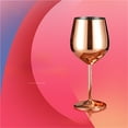 thumbnail image 4 of Juego de 2 copas de vino de metal con vástago de copa de vino de acero inoxidable con espejo, 4 of 6