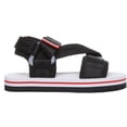 thumbnail image 2 of Hunter Women's Ankle Strap Hook And Loop Sandal In Black White Red Size 5, 2 of 6