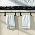 thumbnail image 6 of Over Kitchen Cabinet Towel Bar Rack - Multifunctional Kitchen Towel Holder Hang on Inside or Outside of Doors, Hold Hand, Dish, Tea Towels - 9" and 14" Wide, 2 Pack - Black, 6 of 8