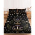 thumbnail image 2 of Cal.King Size Fitted Sheet Set - Mystic Flowers 3 Piece Bedding Sets 16" Deep Pocket Fitted Sheet with 2 Pillowcases, Retro Farmhouse Botanical Plants Butterfly Brushed Microfiber Hotel Bed Sheets, 2 of 9