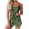 thumbnail image 1 of Sexy Pijama Conjunto para las Mujeres Gradiente Eslinga sin Mangas Tanque Empalme Pantalones Cortos Casual Pijamas Conjunto, Poliéster, 1 of 5