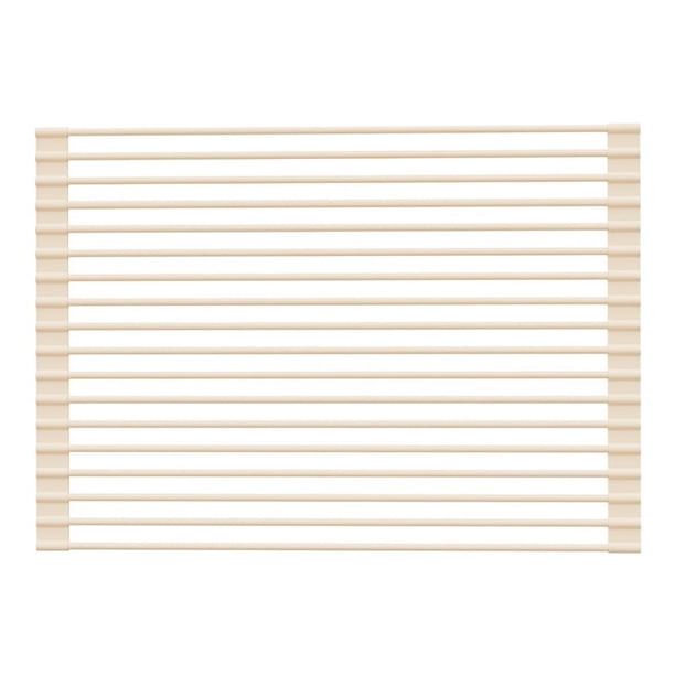 Escurridor de platos enrollable extensible, escurridor de platos multiusos resistente al calor, antideslizante y plegable