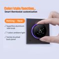 thumbnail image 3 of Smart Thermostat for House Water Electric Heating Water Gas Boiler WiFi AC Thermostat with APP/Voice Control VA Digital Touch Screen Colorful Light and Adjustable Knob 5+1+1 Weekly Programming Mode, 3 of 8