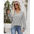 thumbnail image 4 of Zeagoo Women's Fall Sweater Casual Long Sleeve Lightweight Ribbed Knit Pullover Sweaters Dressy Casual Tops, 4 of 6